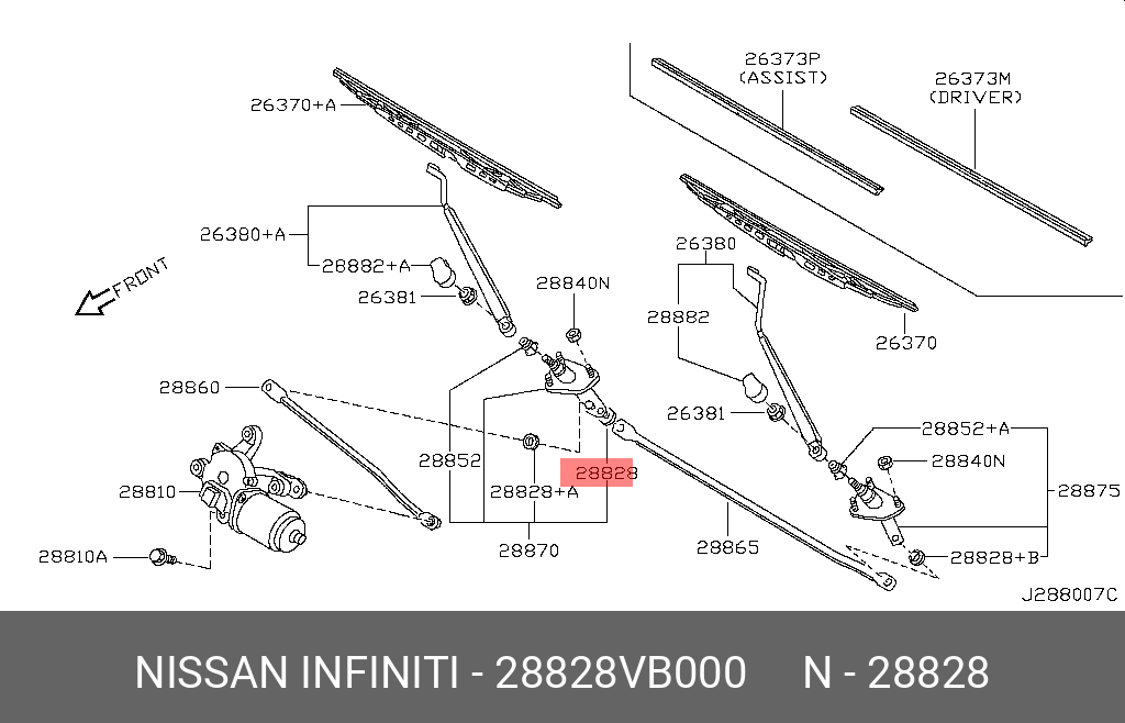 28828-VB000 NISSAN SEAL-BALL RETNR