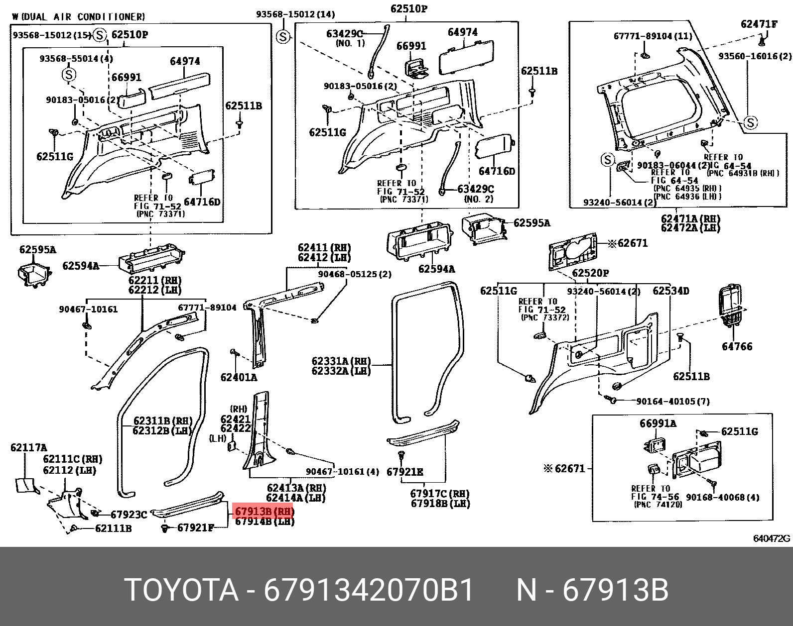 67913-42070-B1 TOYOTA LEXUS HEADLINING ASSY, INTERIOR