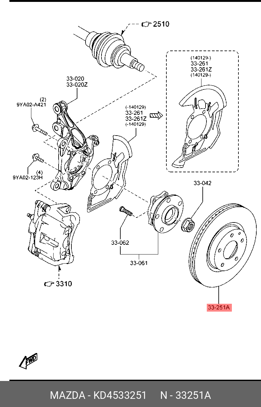 Front brake disc