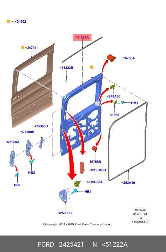 2425421 FORD WEATHERSTRIP