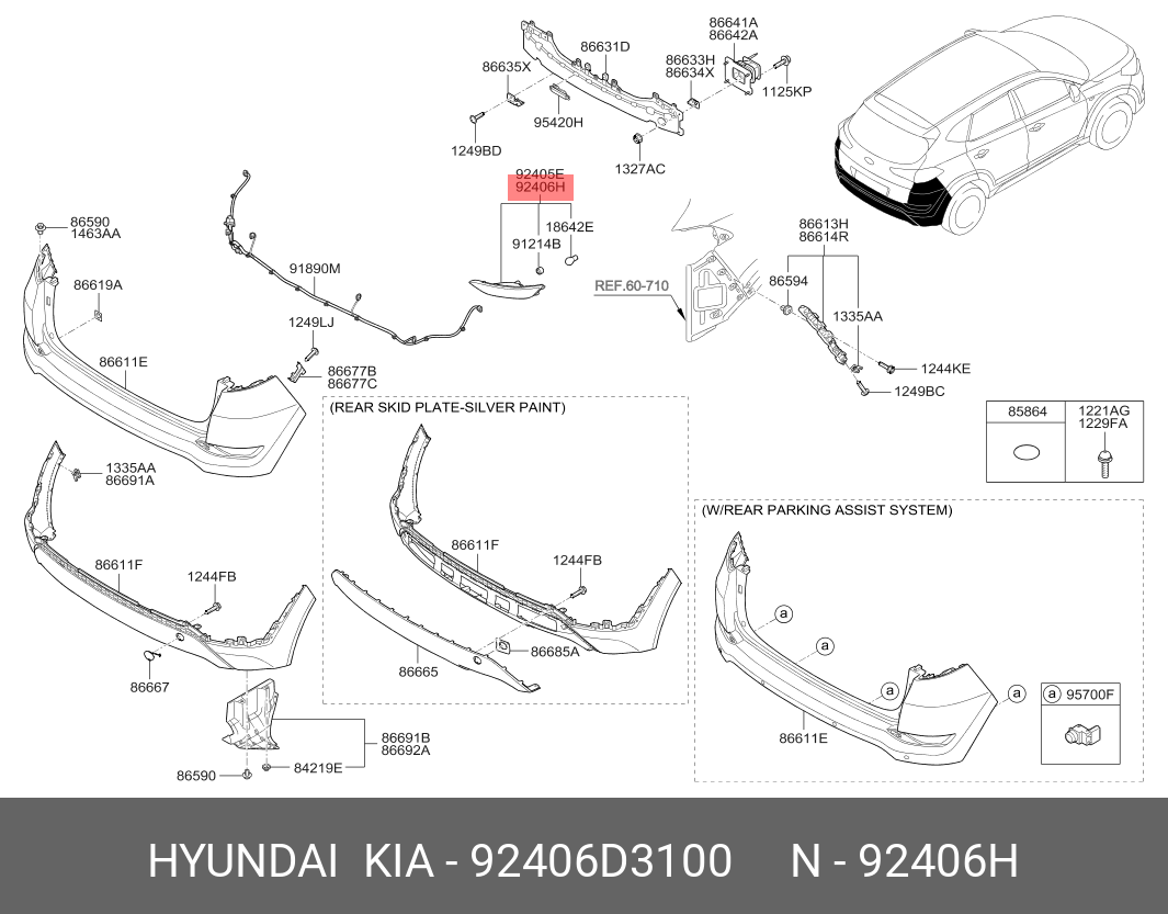 LAMP ASSY-REAR FOG & R/REFL,RH