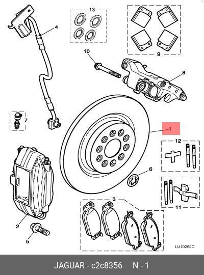 Rear brake discs, set