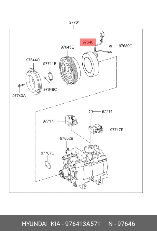BOBINA COMPRESOR A/C