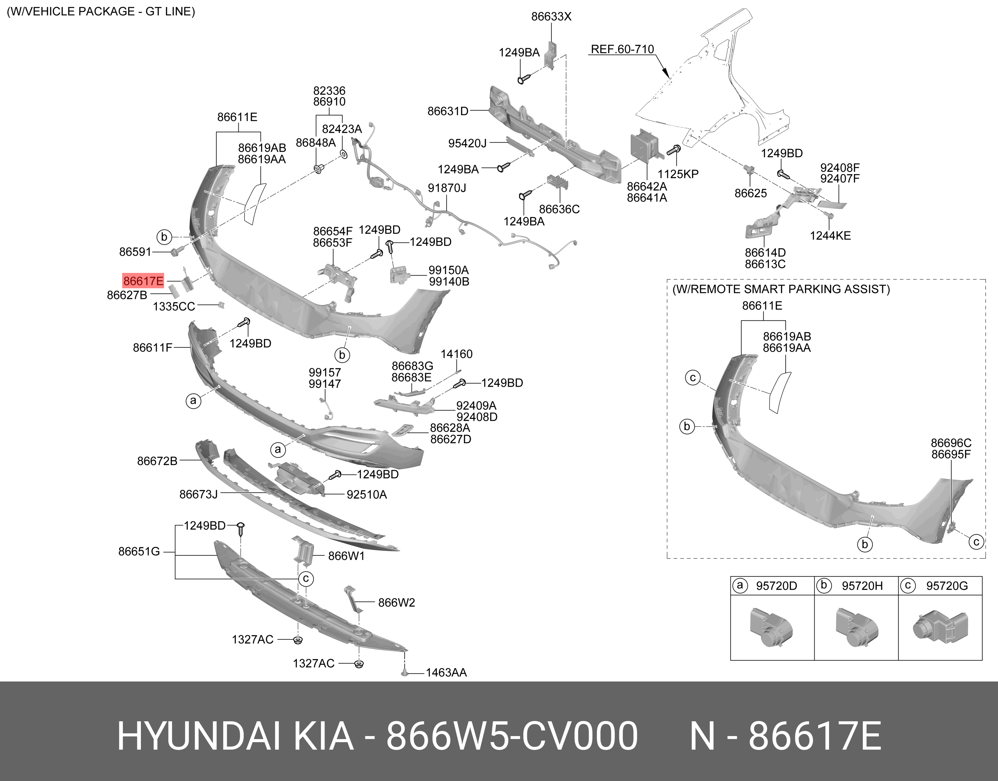 866W5CV000 HYUNDAI KIA Part