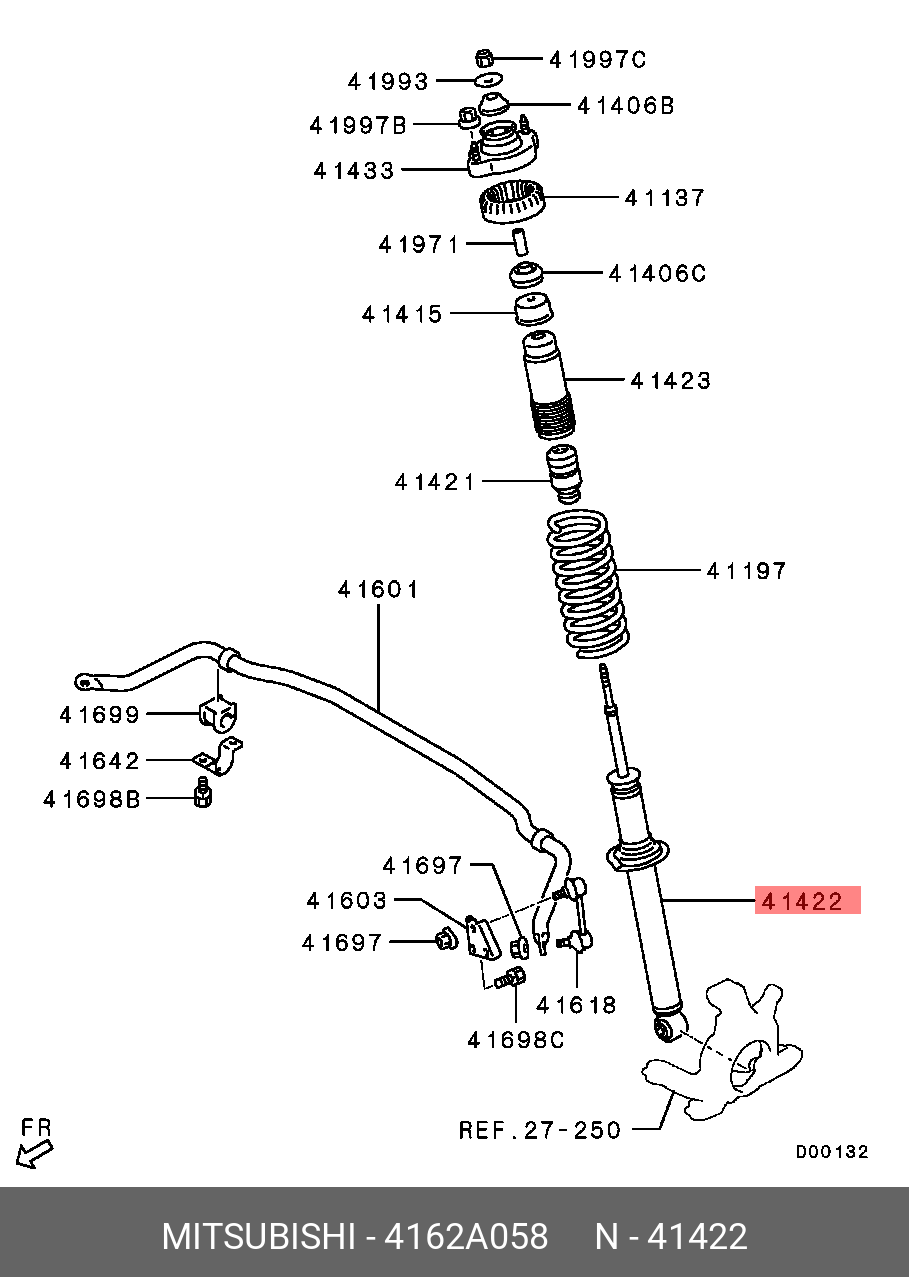 AMORTIZOR SUSPENSIE SPATE EVO X