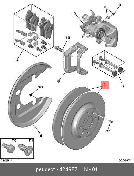 Rear brake discs, set