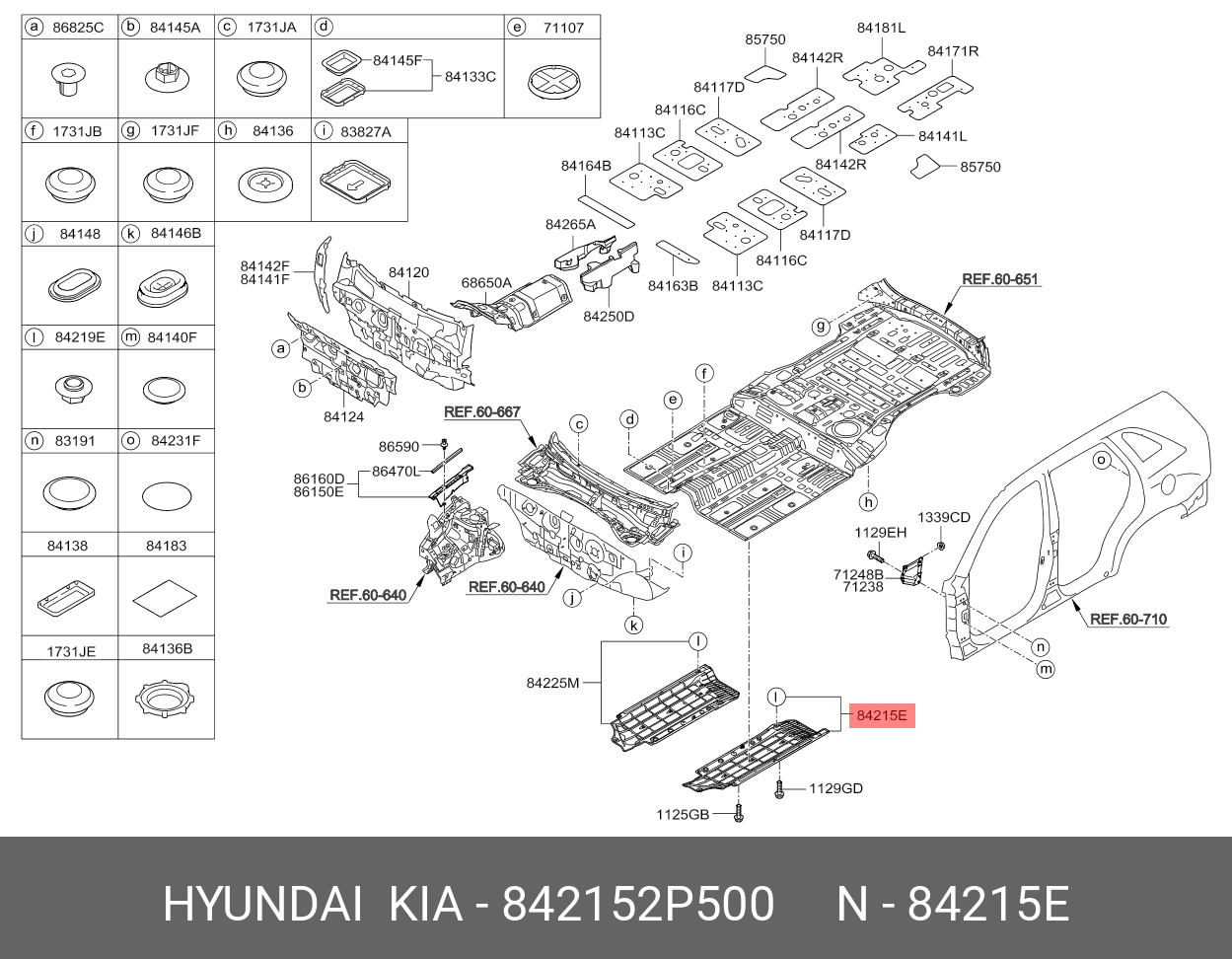 842152P500 HYUNDAI KIA COVER ASSY, FLOOR PROTECTION