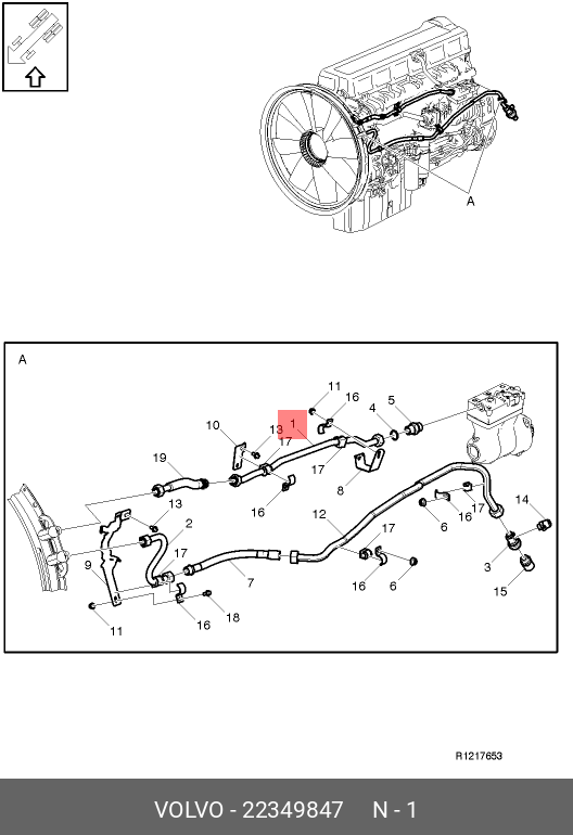 22349847 VOLVO COOLING COIL