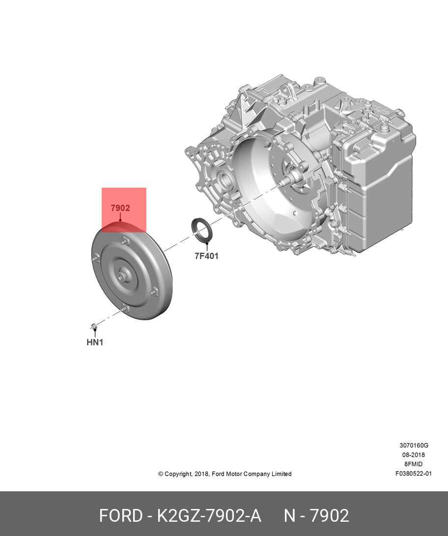 K2GZ-7902-A FORD CONVERTER ASSY