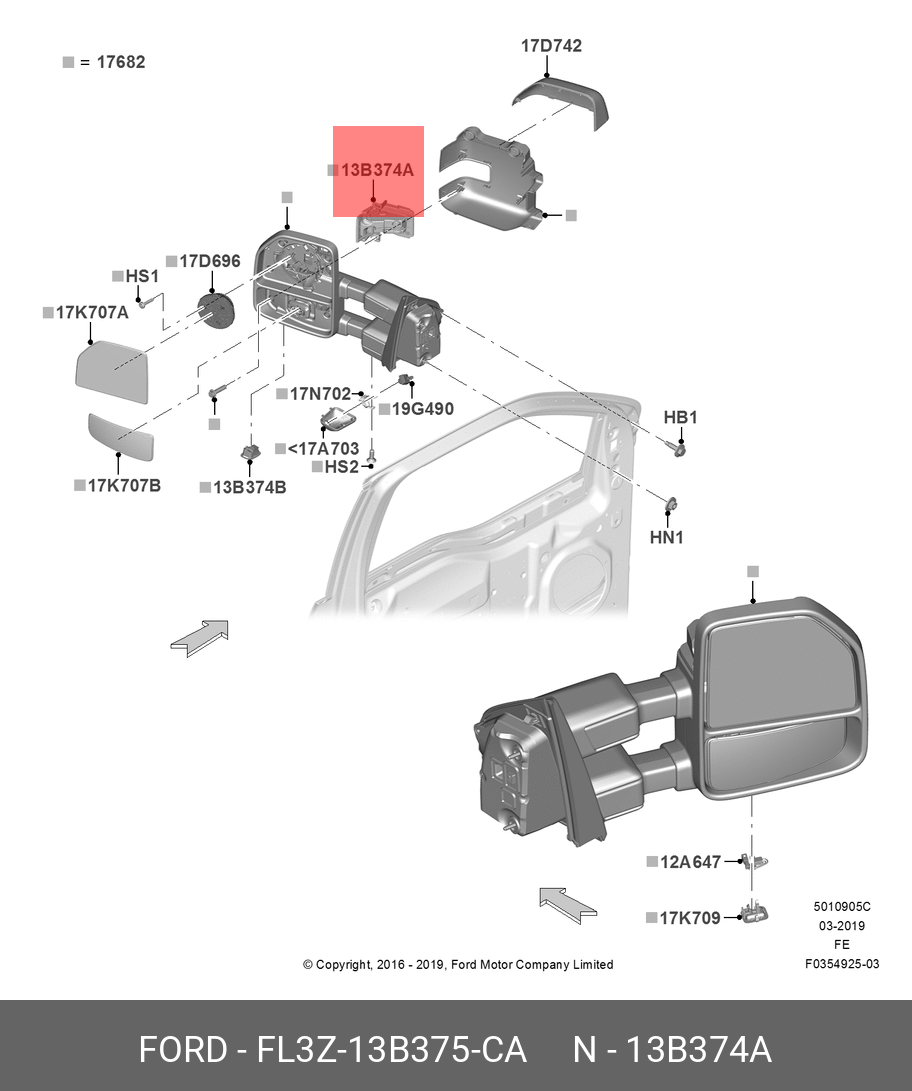 FL3Z-13B375-CA FORD LAMP ASY