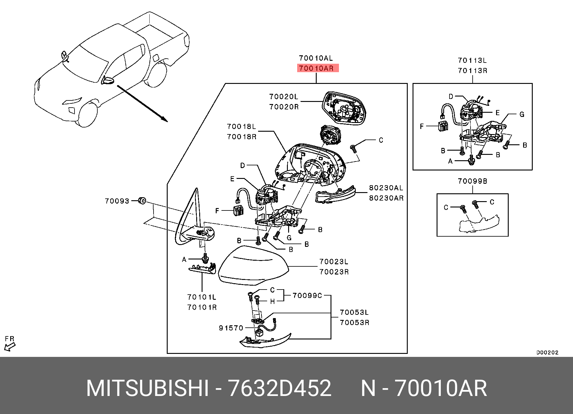 ANSAMBLU OGLINDA USA DR.L200 KL1T,KL6T