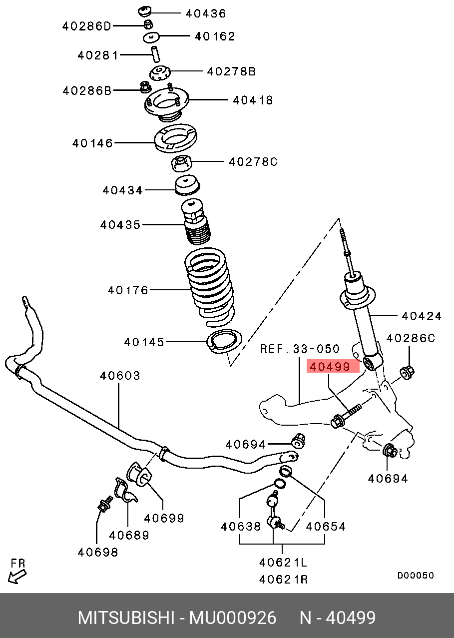 BOLT BRAT SUSPENSIE SPATE INFERIOR