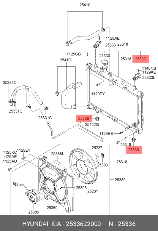 TAMPON INFER.RADIATOR HY AC-06