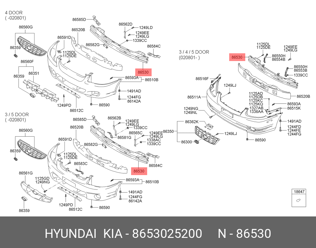 ARMATURA BARA FATA HY ACC 00-