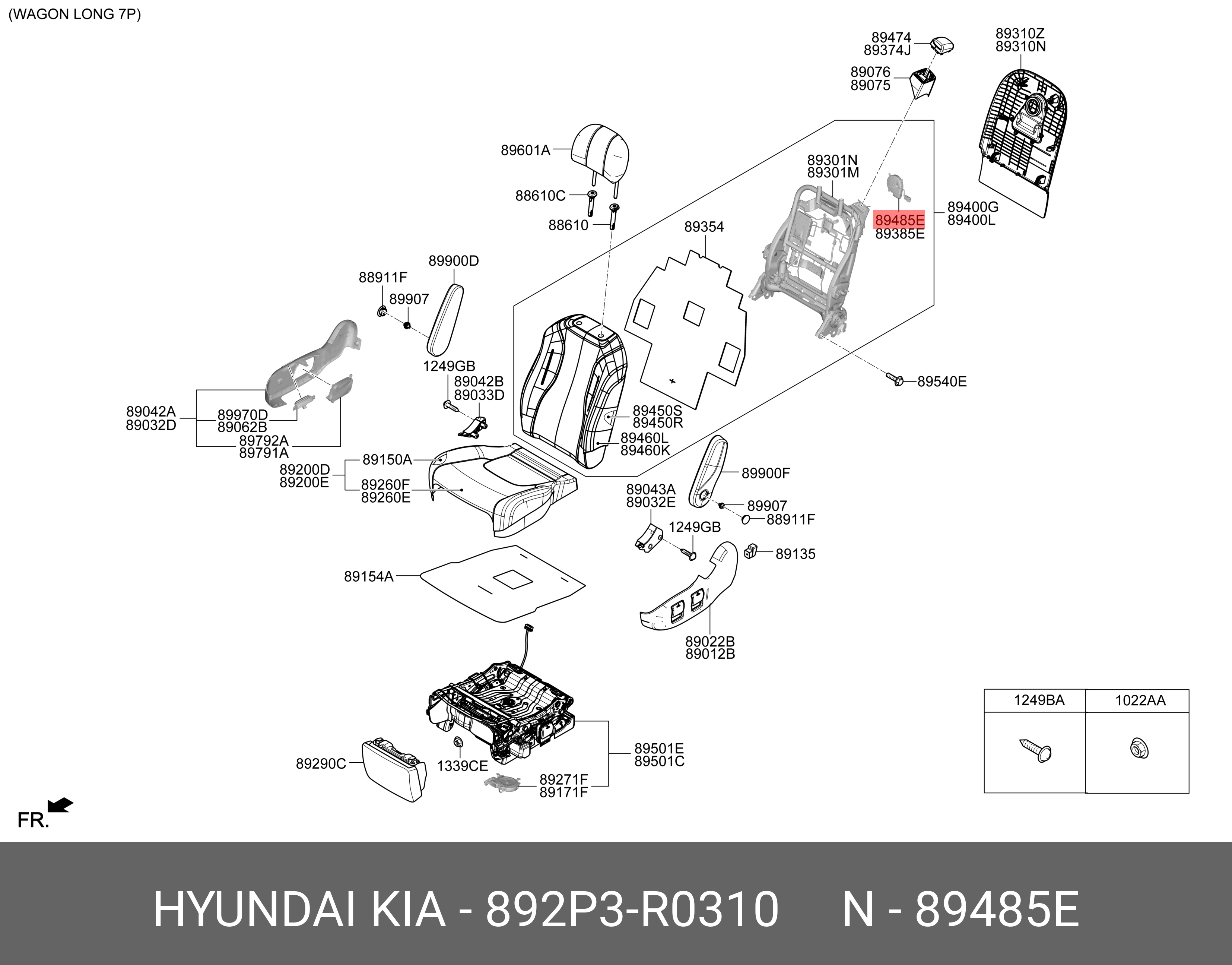 892P3R0310 HYUNDAI KIA Part