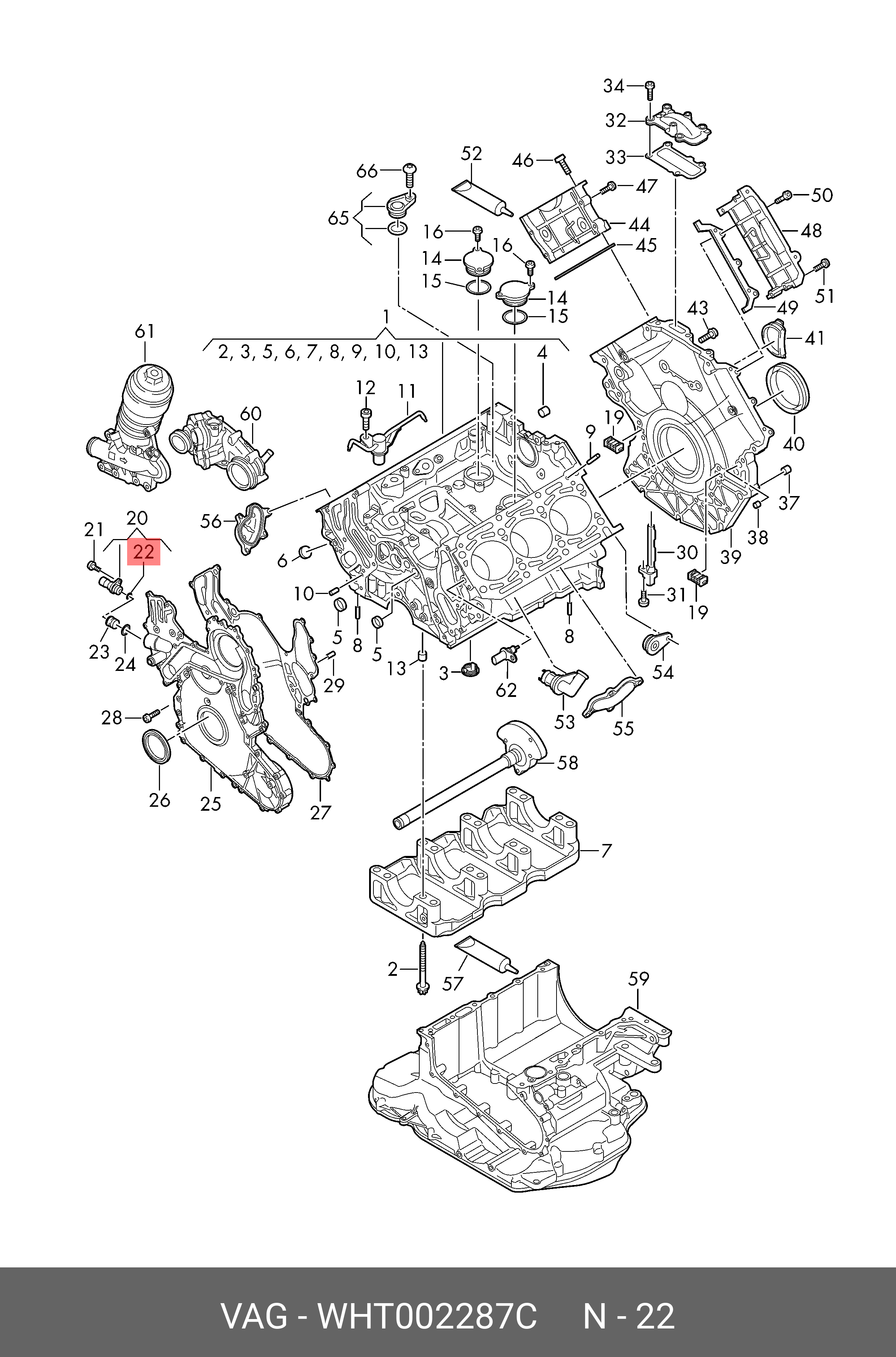 Wht 002 696 WHT 002 287 C VAG SEAL