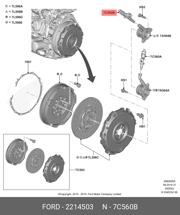 2214503 FORD ADAPTOR