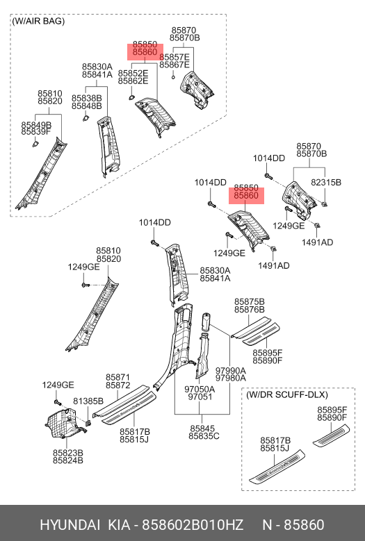 TRIM ASSY-RR PILLAR RH
