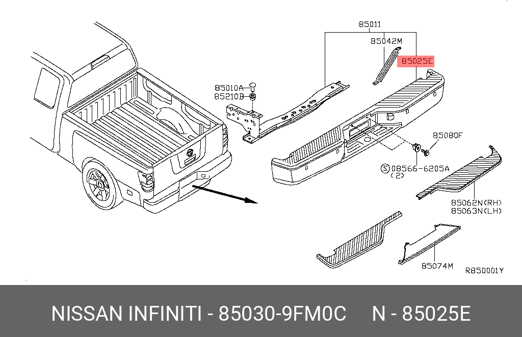 85030-9FM0C NISSAN BUMPER