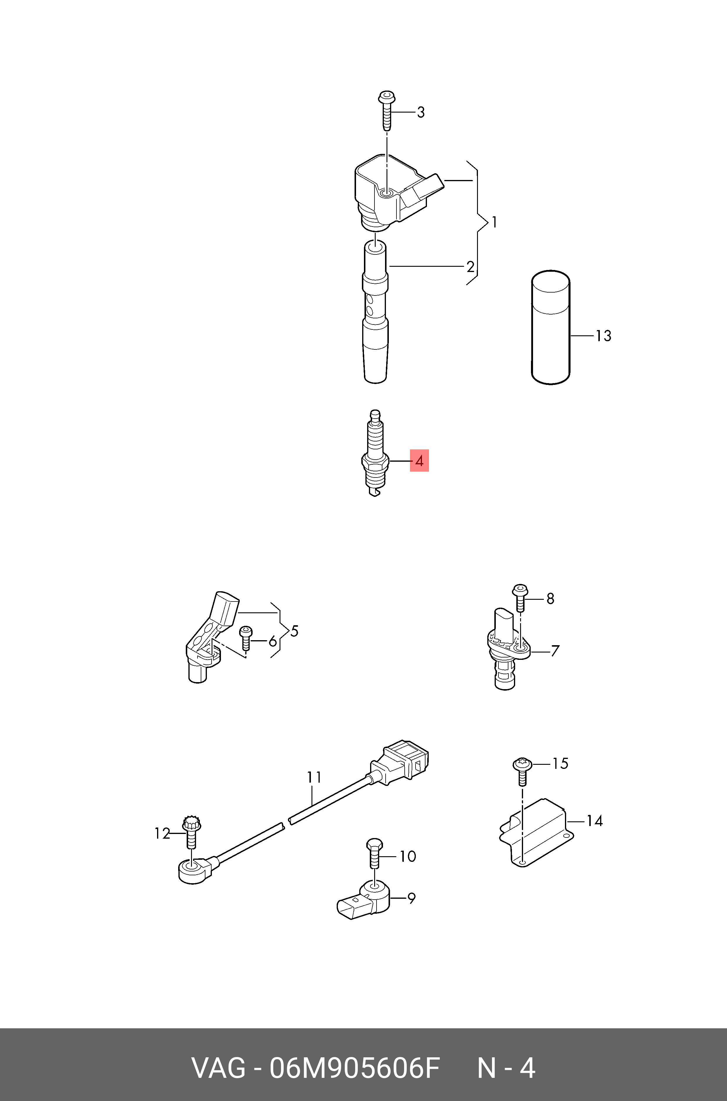 06M 905 606 F VAG SPARK PLUG
