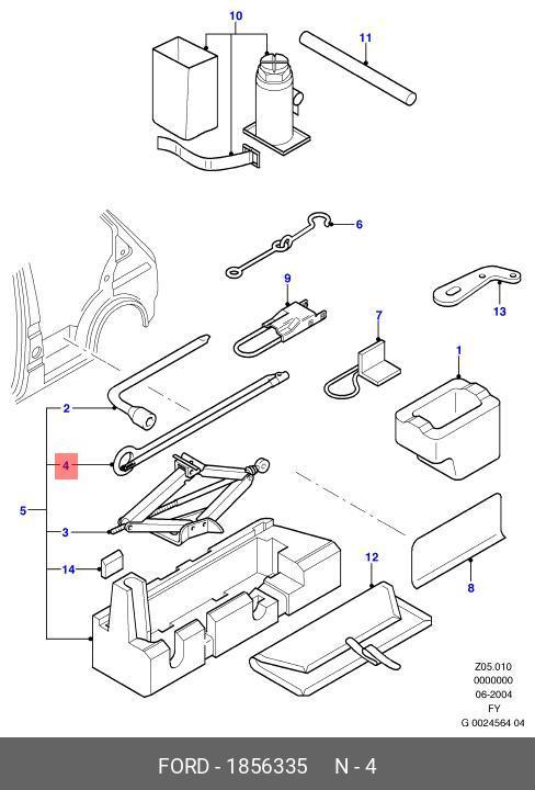 1 856 335 FORD HANDLE - JACK OPERATIN