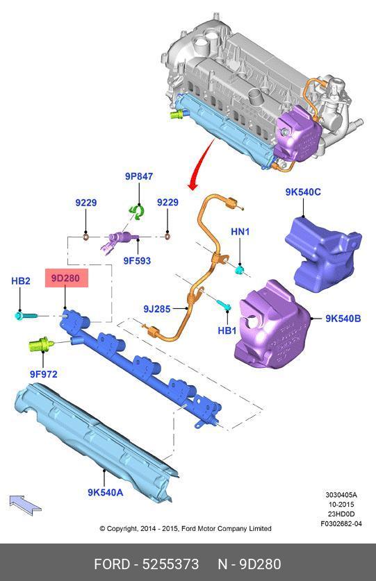 5255373 FORD MANIFOLD ASY - FUEL SU
