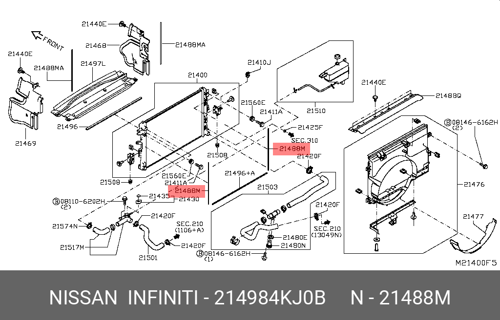 21498-4KJ0B NISSAN SEAL OIL CR/SFT