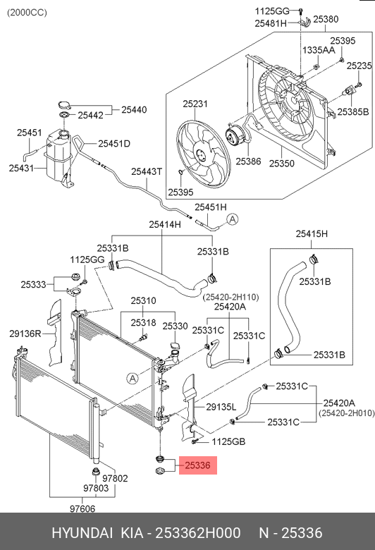 TAMPON INF RADIATOR