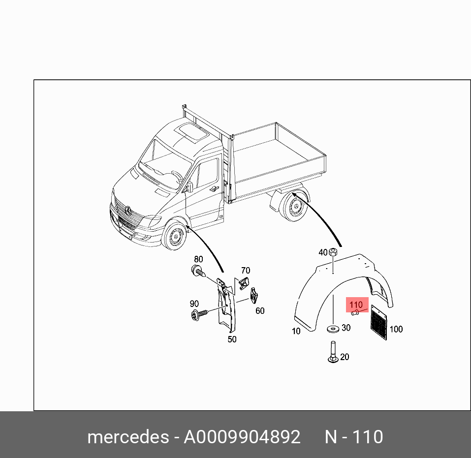 A 000 990 48 92 MERCEDES BENZ EXPANSION RIVET