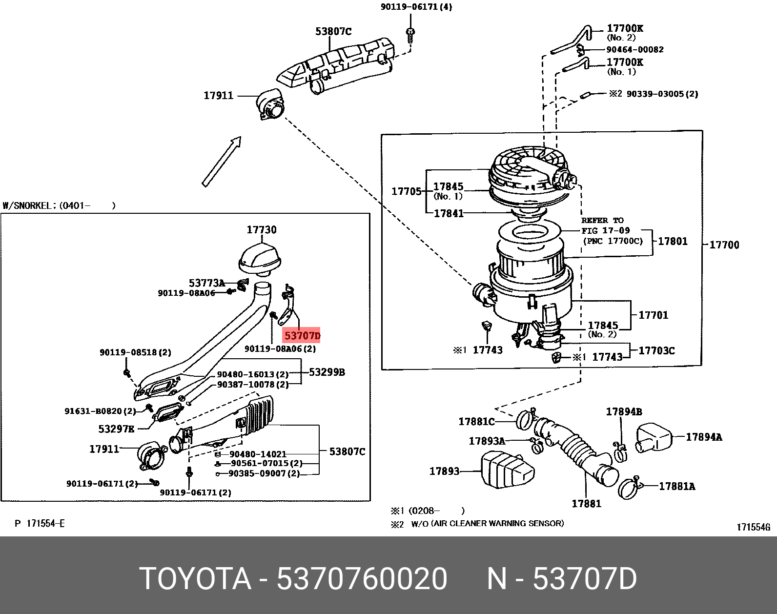 53707-60020 TOYOTA LEXUS STIFF.'A',BUMPER