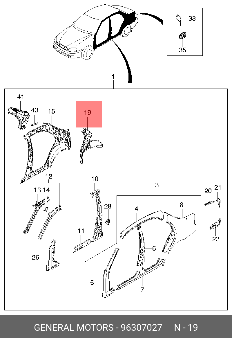 Арка заднего колеса правая