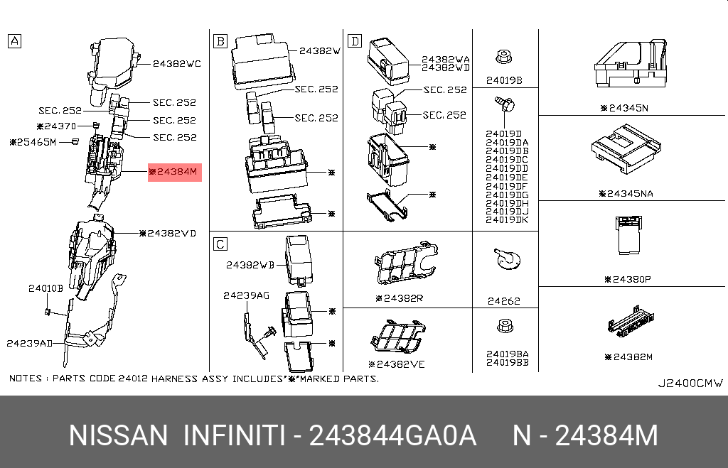 24384-4GA0A NISSAN Part