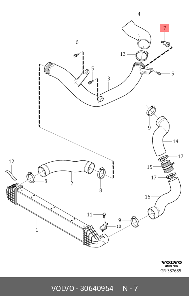 30640954 VOLVO Hexagonal screw