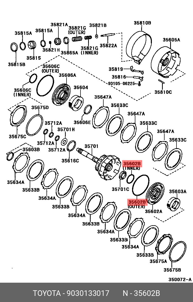 201212 90301-33017 GENUINE TOYOTA CROWN/HYBRID 201212 -, RING, INPUT SHAFT OIL ...