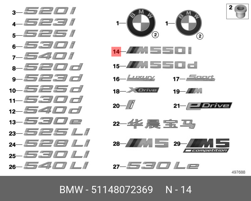 Bmw Lettering Emblems / BMW