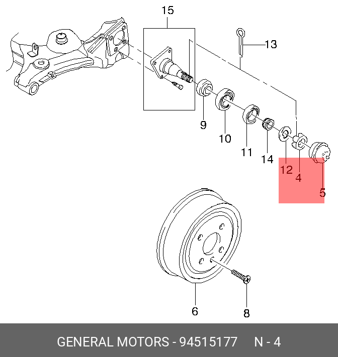 Гайка ступицы задней корончатая M16X1.0 S24
