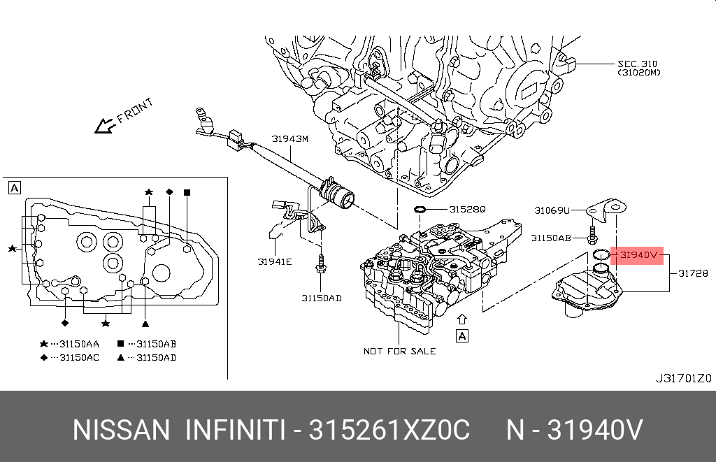 31526-1XZ0C NISSAN SEAL RING, RUBBER