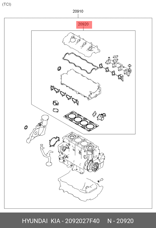 SET SUPERIOR GARNITURI MOTOR 2.2 CRDI