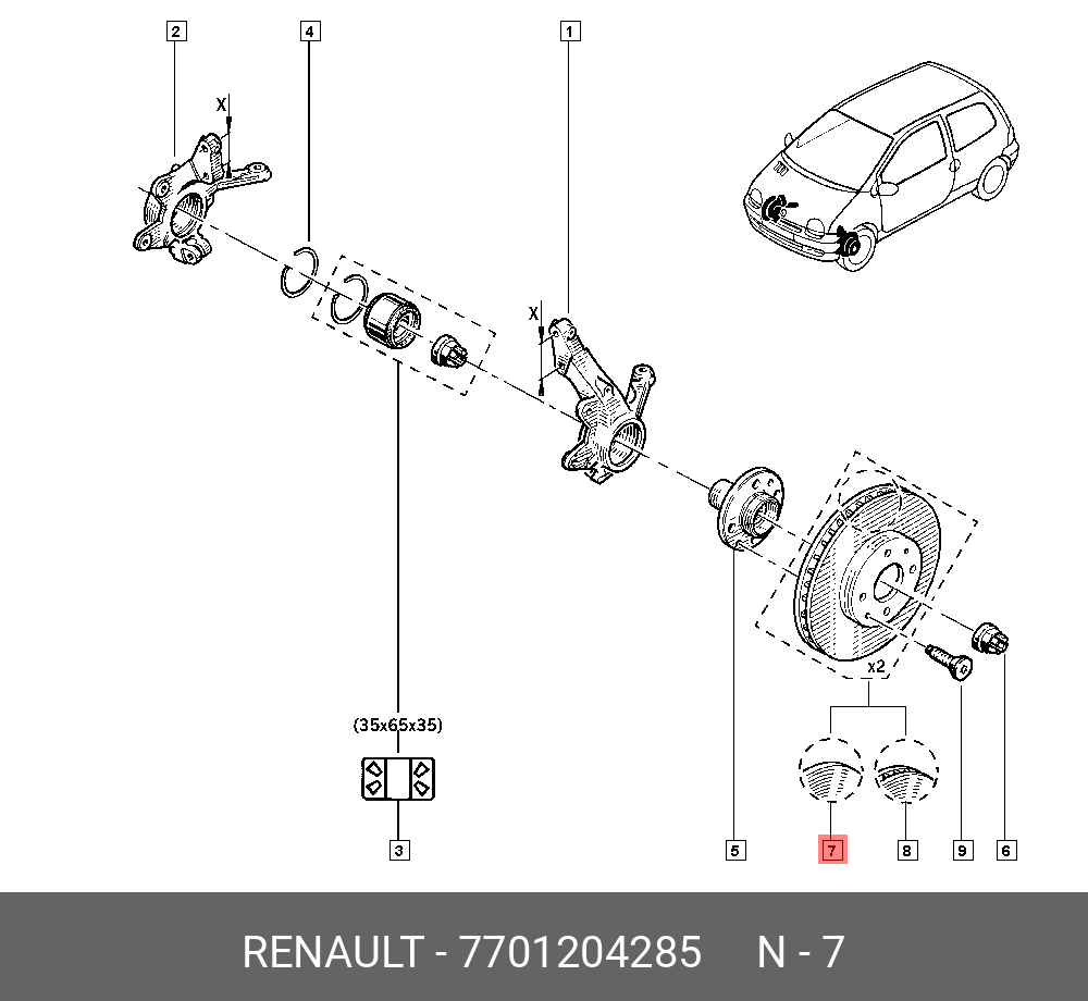 Front brake discs, set