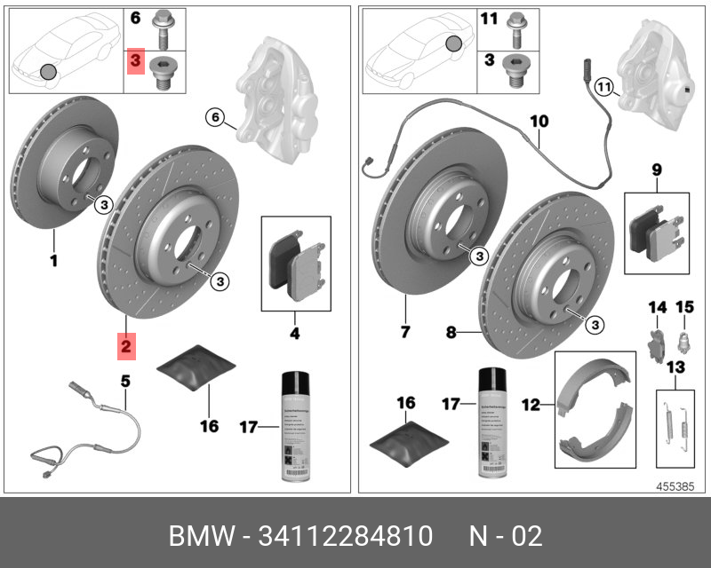 Front brake disc, right