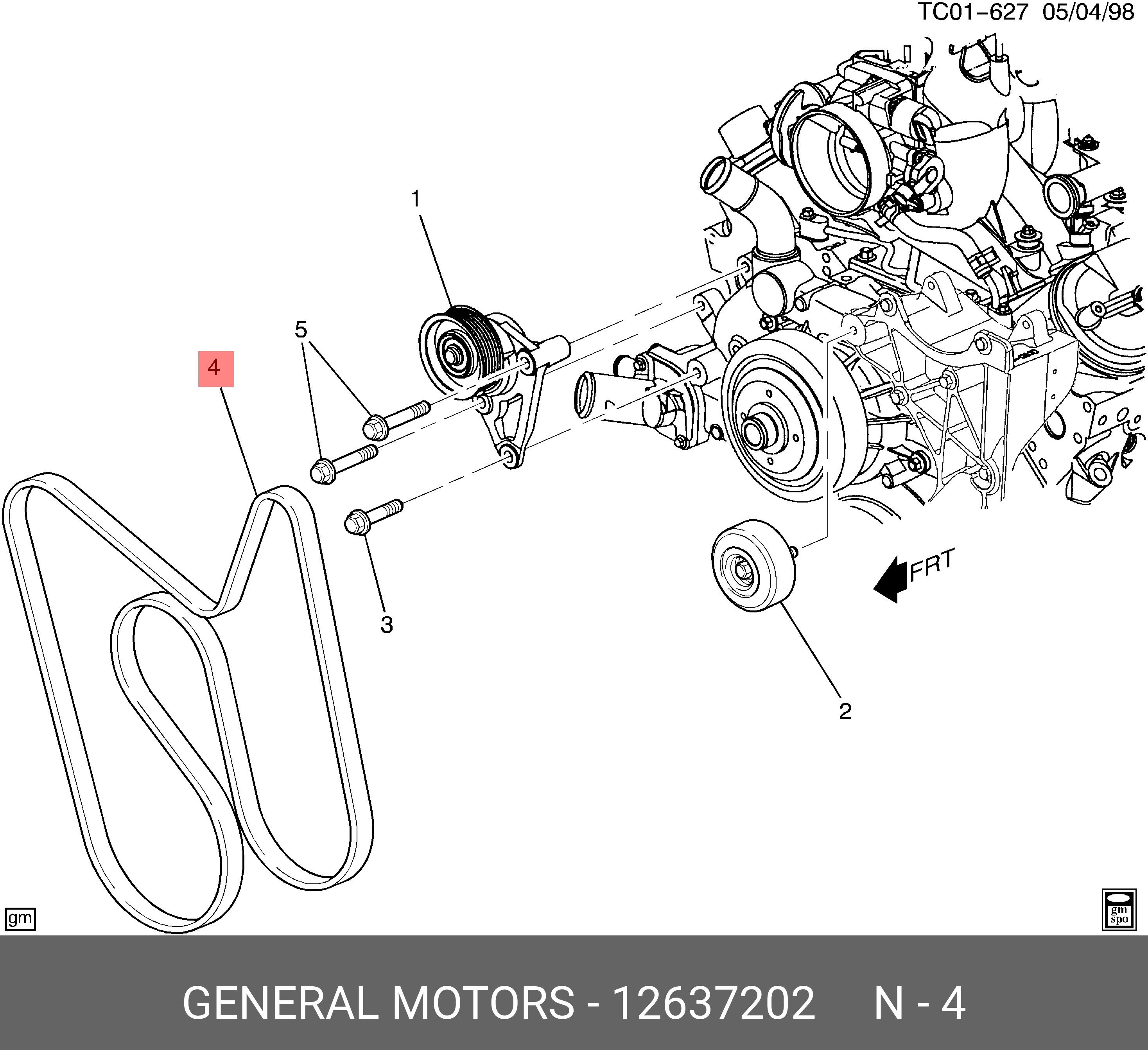 12637202 GENERAL MOTORS BELT,V