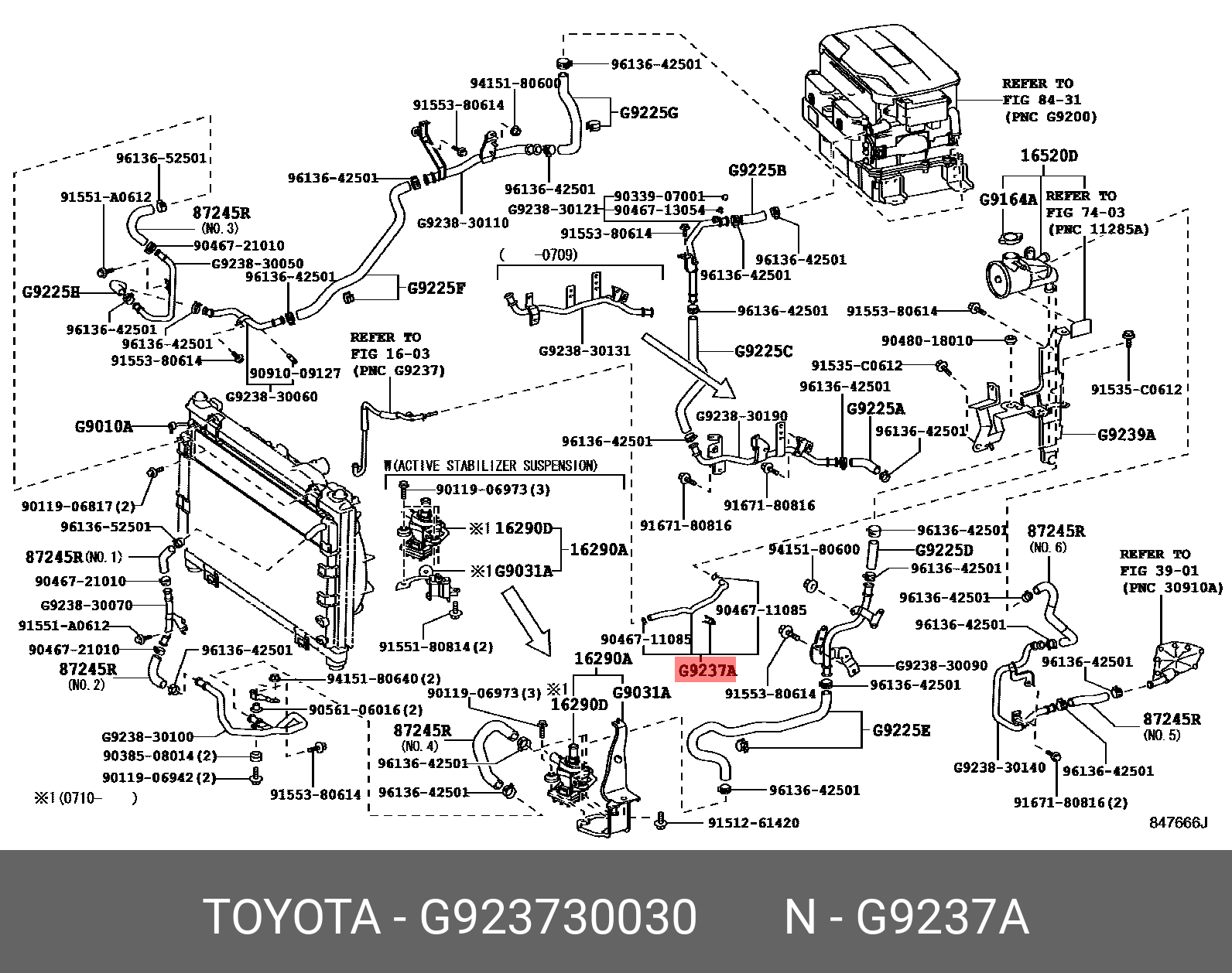 201212 G9237-30030 GENUINE TOYOTA CROWN/HYBRID 201212 -, HOSE, INVERTER DRAIN ...