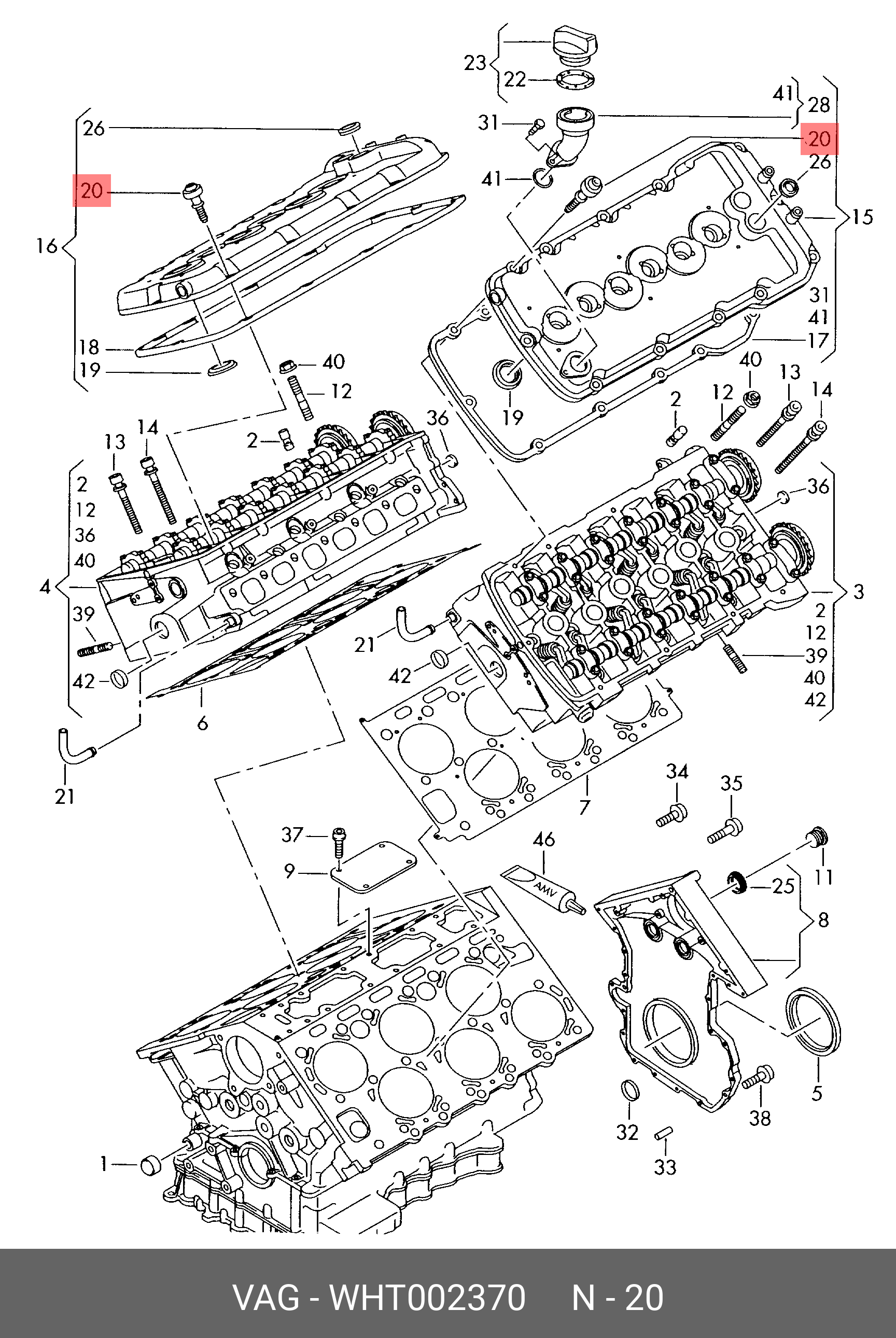 Wht 006 370 WHT 002 370 VAG BOLT