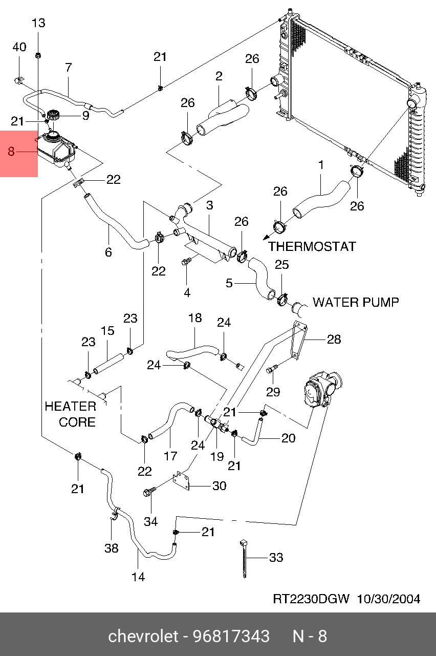 Бачок расширительный
