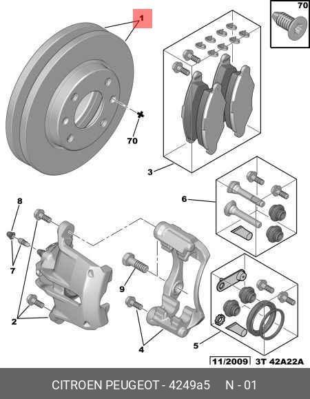 Front brake discs, set