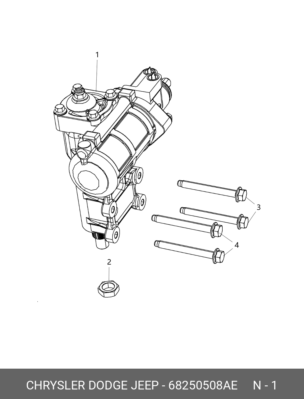 68250 508AE MOPAR POWER STEERING POWER